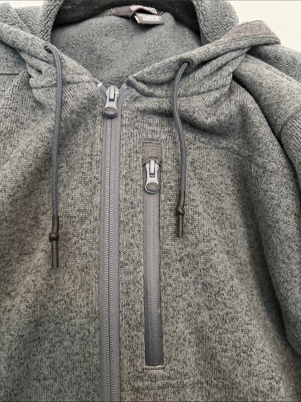 Outdoor Research Men's Gray Full-Zip Hooded Fleece Jacket xxl